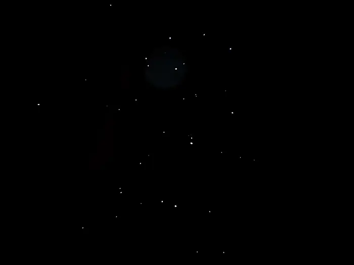 This is a close up image of the Pleiades Cluster. This image depicts many stars which make up the Pleiades Cluster.