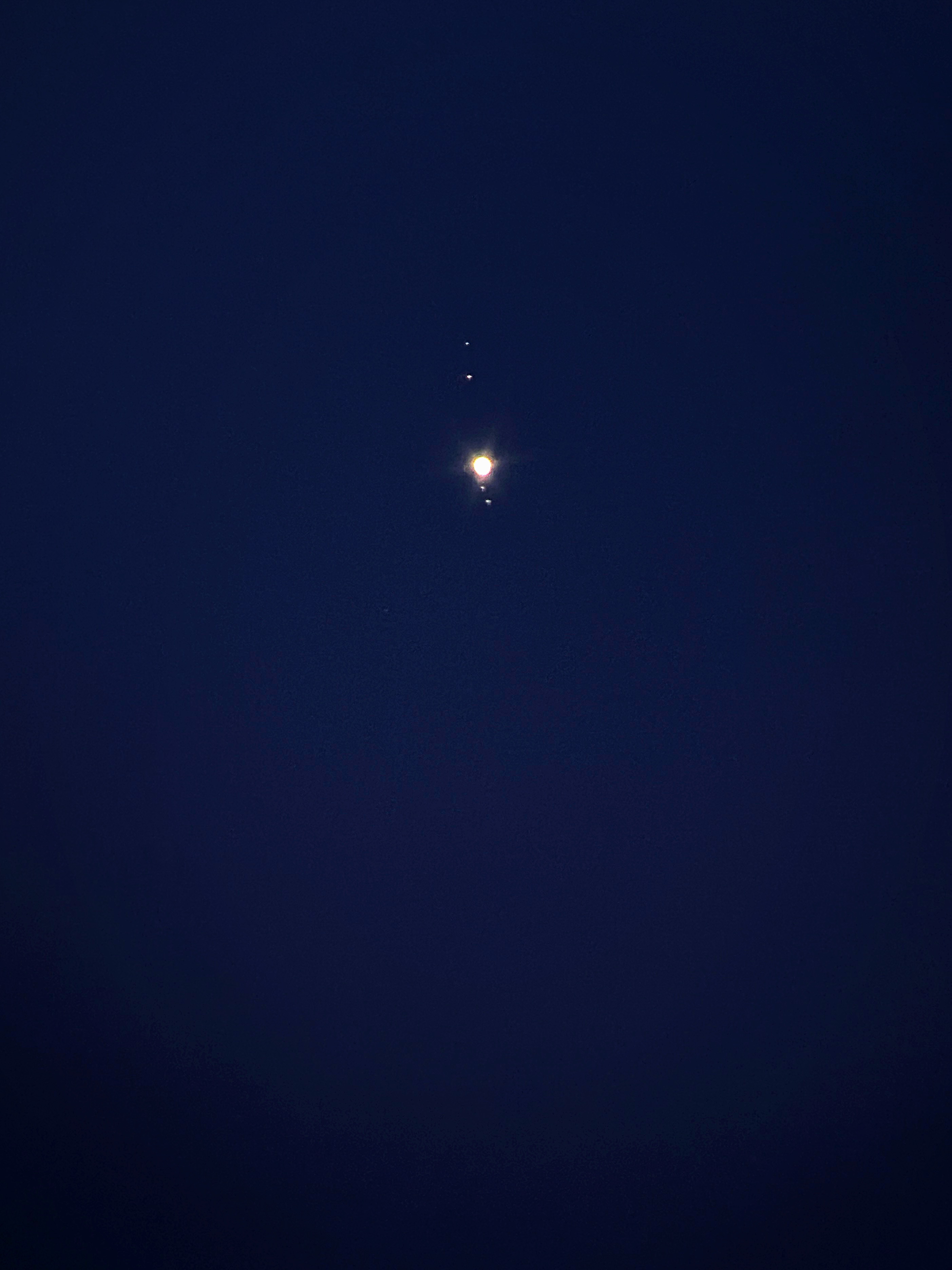 This is my best image of Jupiter, I got four moons in this one! This image depicts Jupiter with 4 moons.